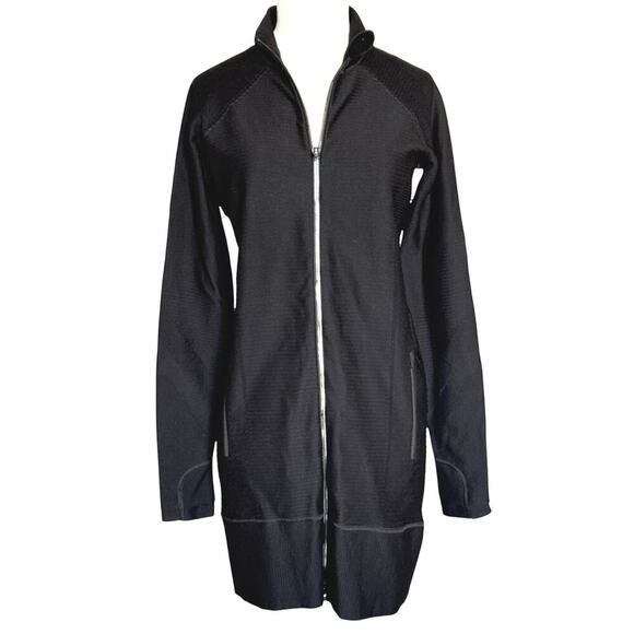Athleta Rye Full Zip Long Lightweight Jacket in Black Size XS Commute Travel - Picture 4 of 13